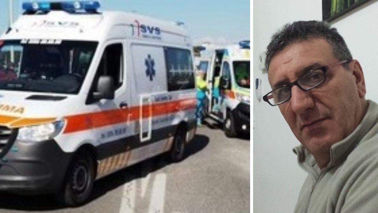 
	Le ambulanze di Svs e Misericordia e la vittima, Aldo Mazzoni

