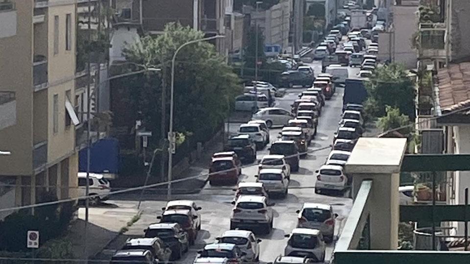 Il traffico vicino al centro storico