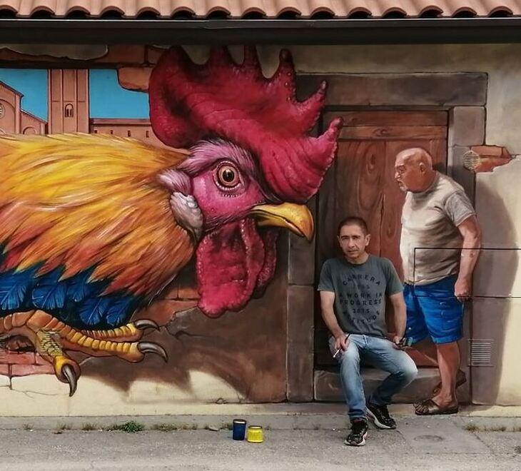 Il prof del liceo Chierici che crea murales in giro per l’Italia
