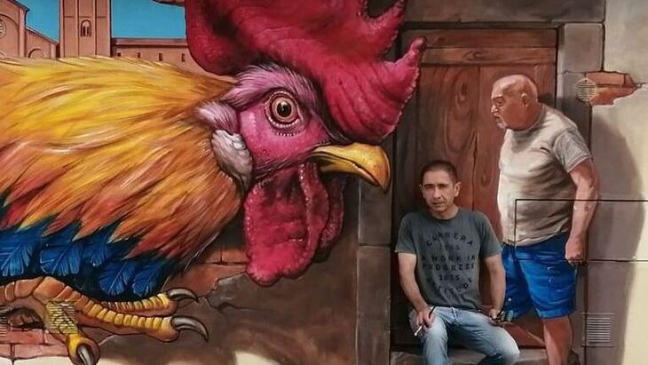 Il prof del liceo Chierici che crea murales in giro per l’Italia