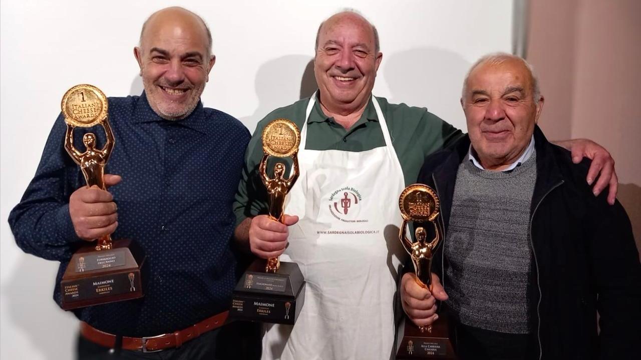 Da sinistra: Giovanni Agostino Curreli di Olzai, Salvatore Bussu di Ollolai e Salvatore Demarcus di Pattada