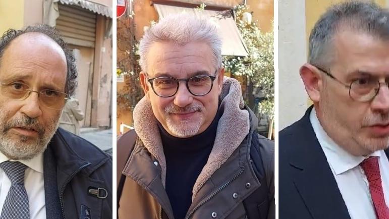 Gli avvocati Antonio Ingroia, Cosimo Zaccaria e Roberto Ghini 