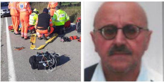 E’ morto il ciclista 70enne trovato ferito a Bibbiano