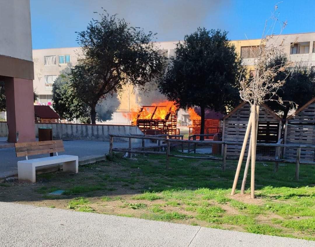 Sassari, attentato incendiario negli orti urbani