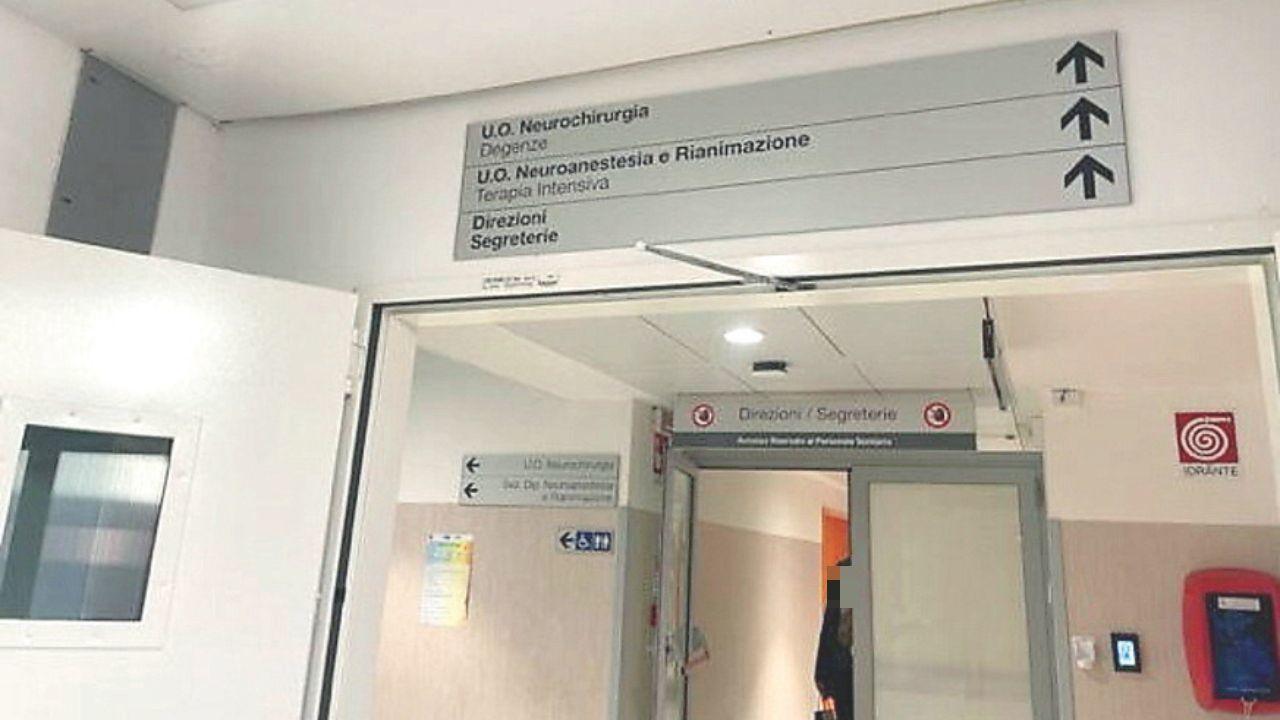 
	L'ingresso del reparto dov'era ricoverato il pensionato

