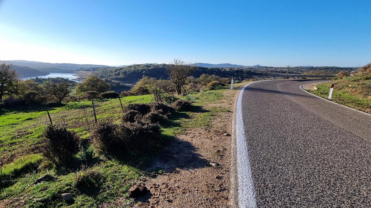 (il tratto di strada dove è avvenuto l'agguato - foto Massimo Locci)