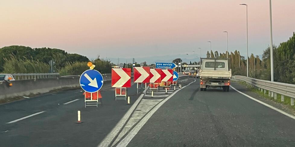 La deviazione sulla Variante all’altezza di Porta a Terra (Foto di Franco Silvi)