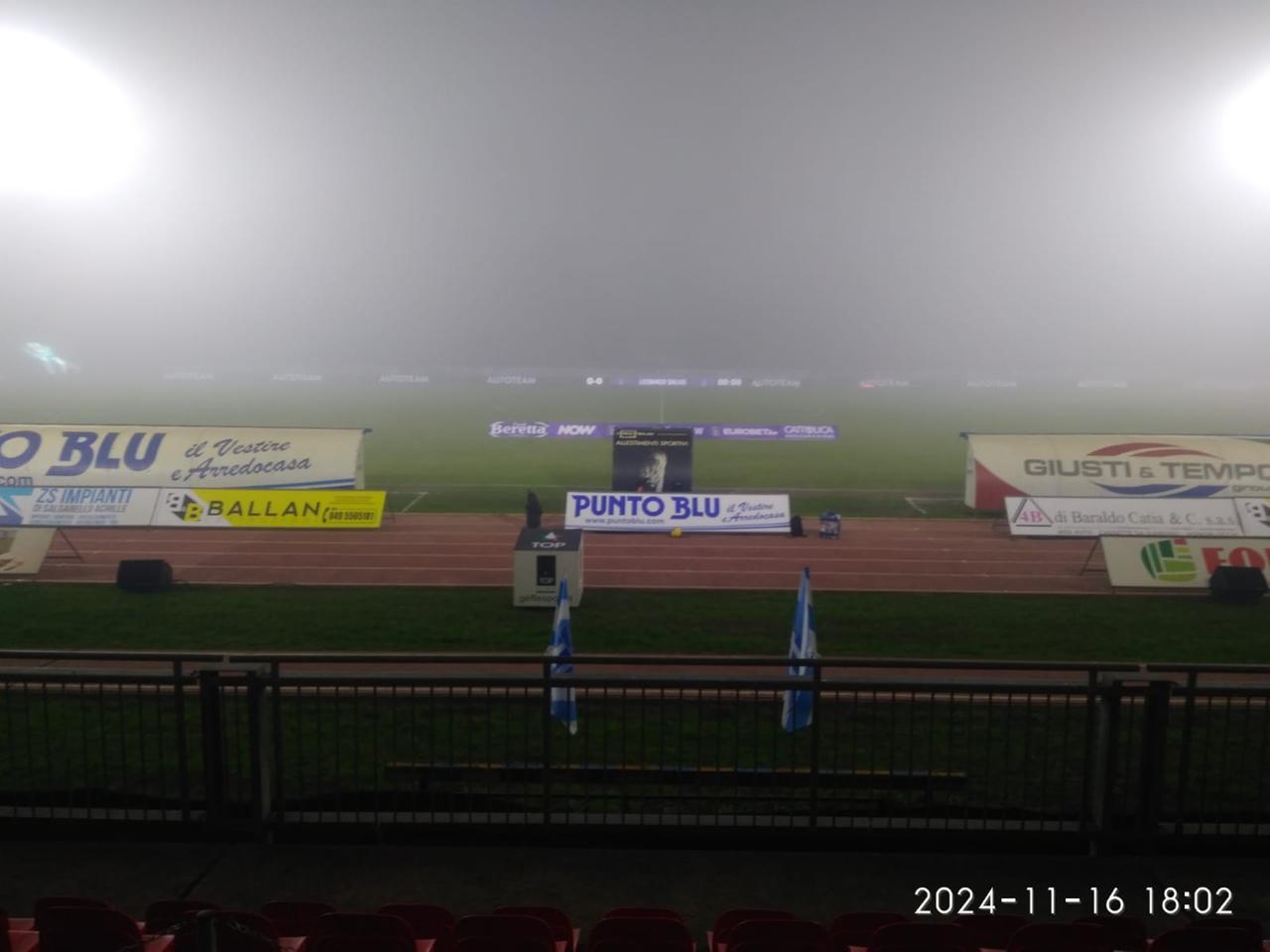 Legnago-Spal rinviata per nebbia a data da destinarsi