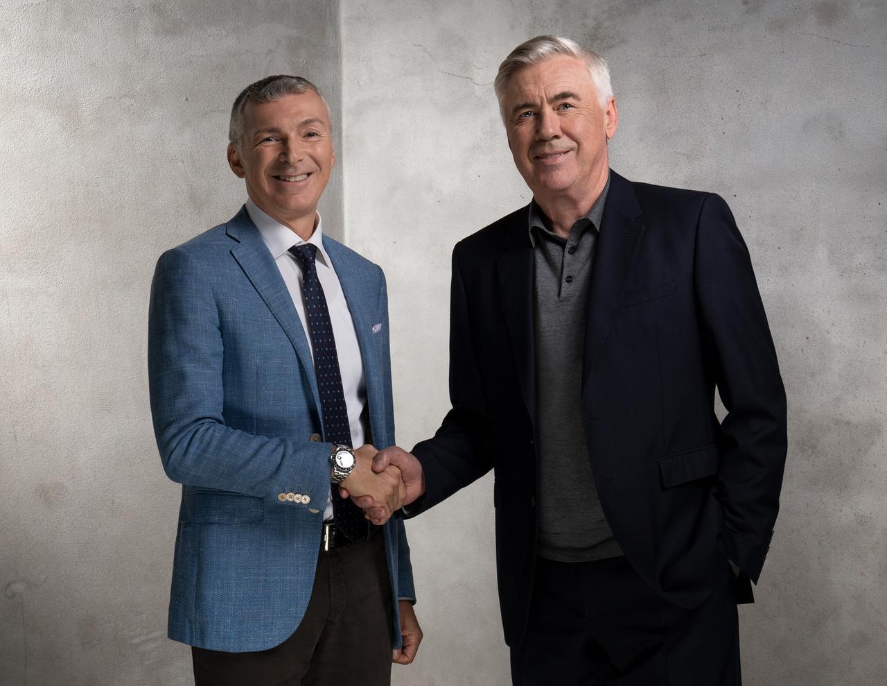 Carlo Ancelotti ancora volto di Maxima