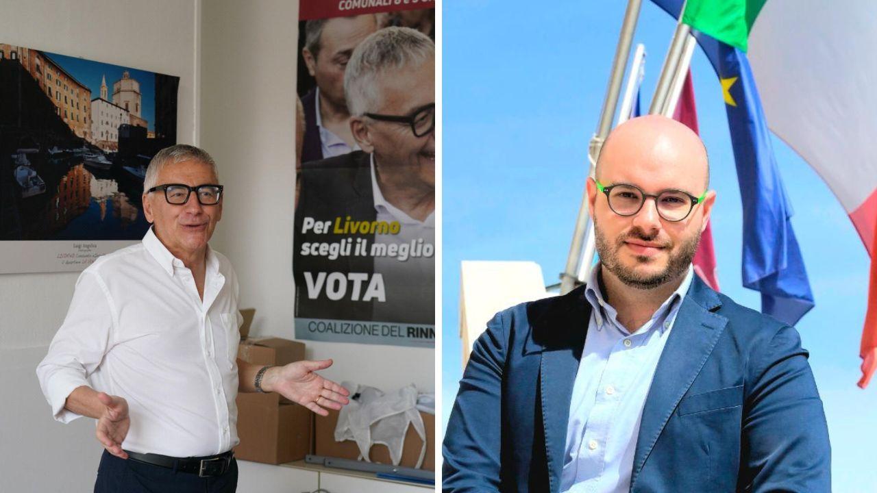 A sinistra il consigliere Alessandro Guarducci (Forza Italia) e a destra Alessandro Perini (FdI)