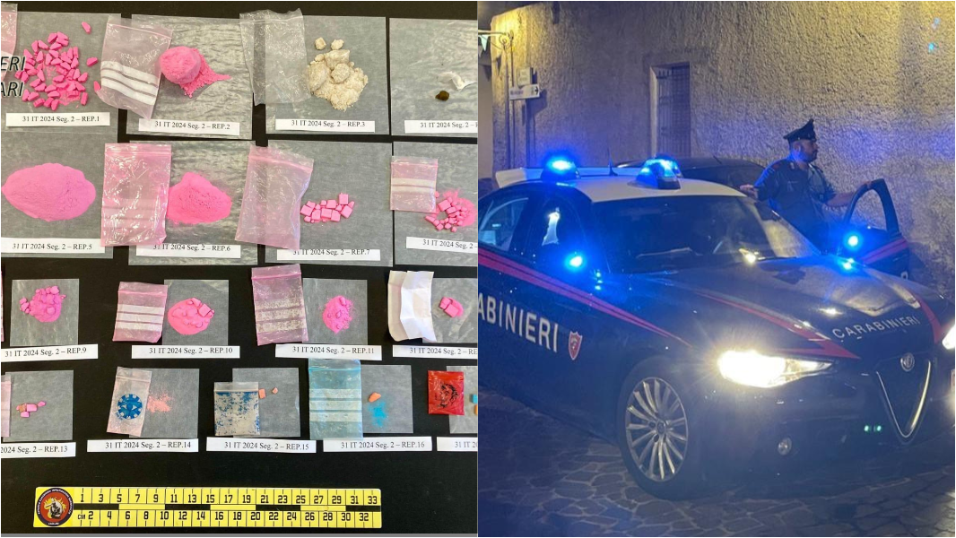 
	La cocaina rosa recentemente sequestrata e il blitz dei carabinieri&nbsp;

