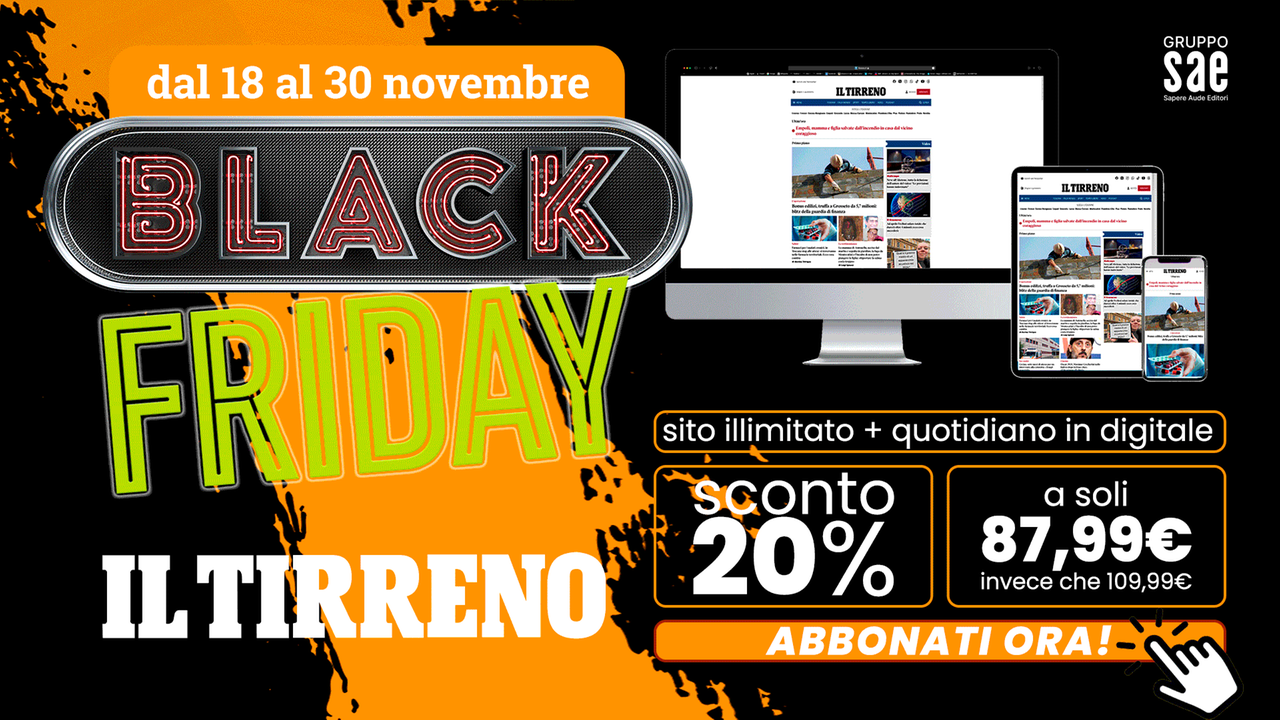 Il black friday del Tirreno: sito e giornale digitale a un prezzo speciale