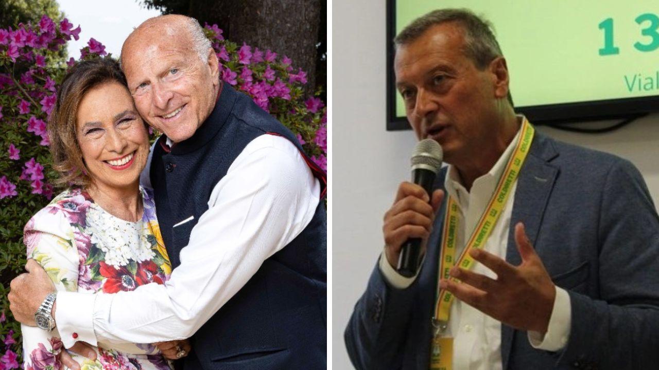 Cesara Buonamici e il marito Joshua Kalma, a destra il fratello Cesare Buonamic