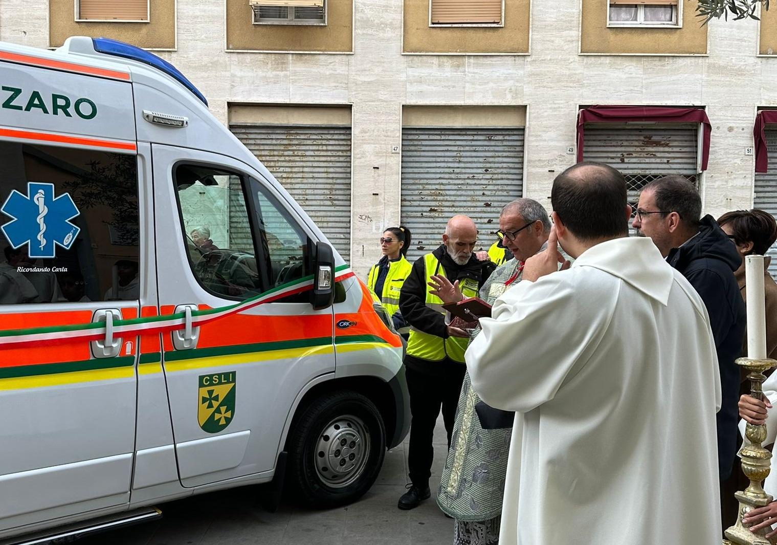 La benedizione del mezzo di emergenza
