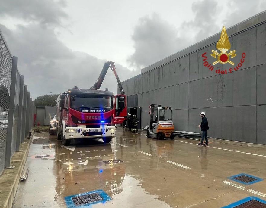 
	L'intervento dei vigili del fuoco

