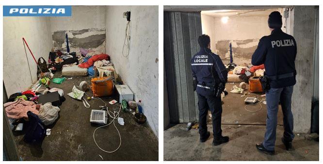 Blitz della polizia, sgomberati garage occupati in via Vecchi