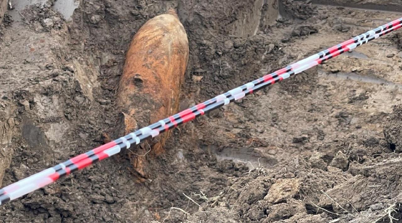 
	La bomba trovata nel cantiere in localit&agrave; "Capannella sul Fiora"


