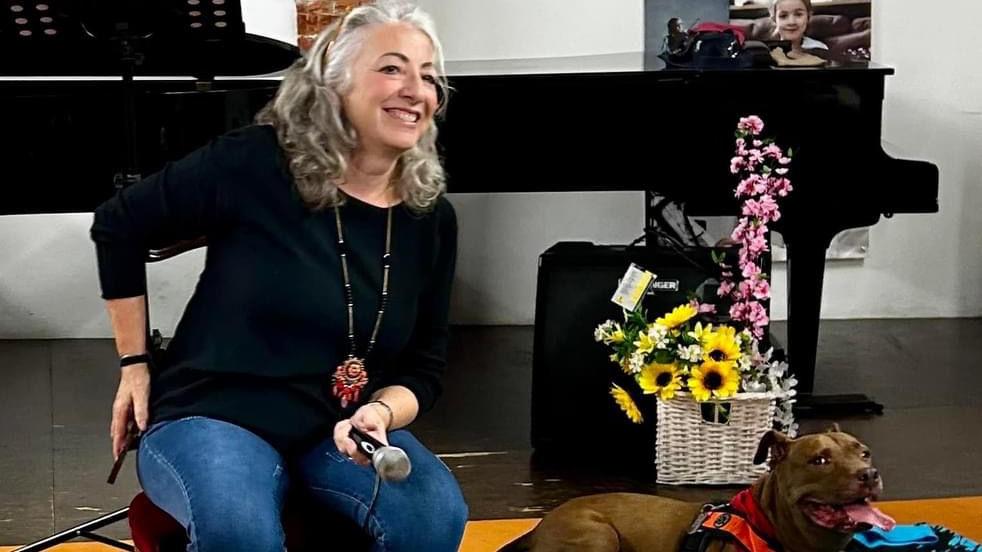 Monica Pais col cane Palla