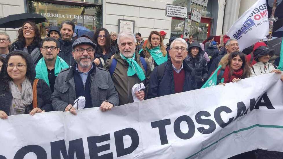 I medici toscani allo sciopero a Roma