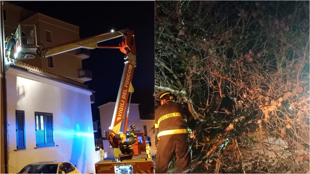 Il maestrale flagella il nord Sardegna: tetti divelti e alberi caduti