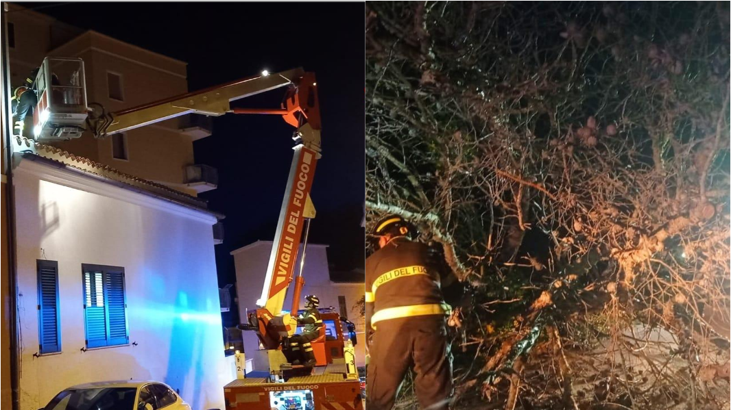 Il maestrale flagella il nord Sardegna: tetti divelti e alberi caduti