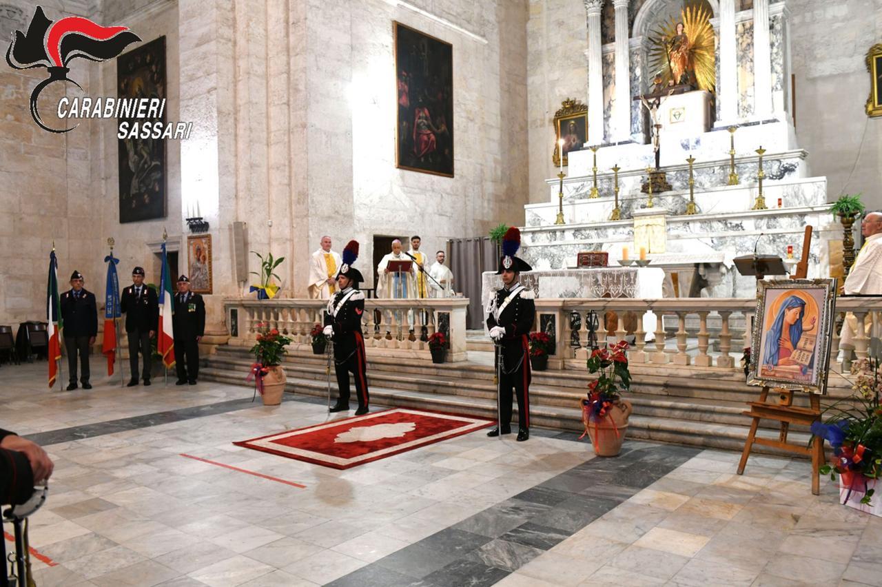 Sassari, i carabinieri festeggiano la Virgo Fidelis nella chiesa di Santa Caterina