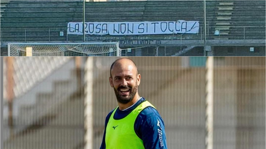 Olbia calcio, striscione dei tifosi: «Luca La Rosa non si tocca»