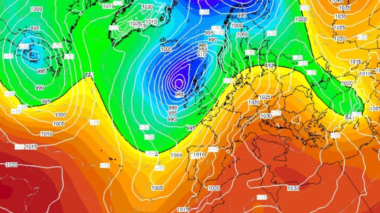La situazione sull'Italia domenica 24 novembre (Foto: Wetterzentrale)