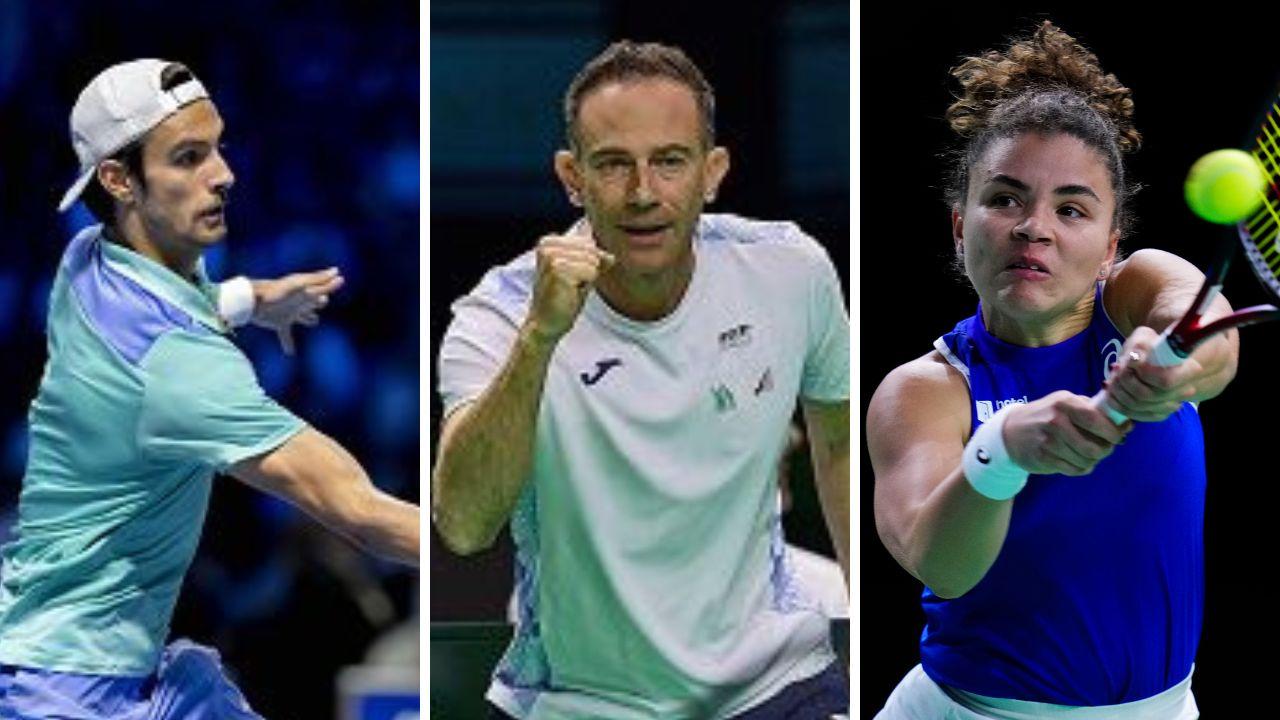 
	Lorenzo Musetti, Filippo Volandri e Jasmine Paolini

