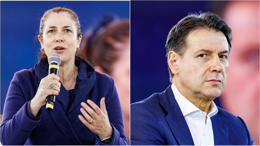 
	Alessandra Todde e Giuseppe Conte&nbsp;

