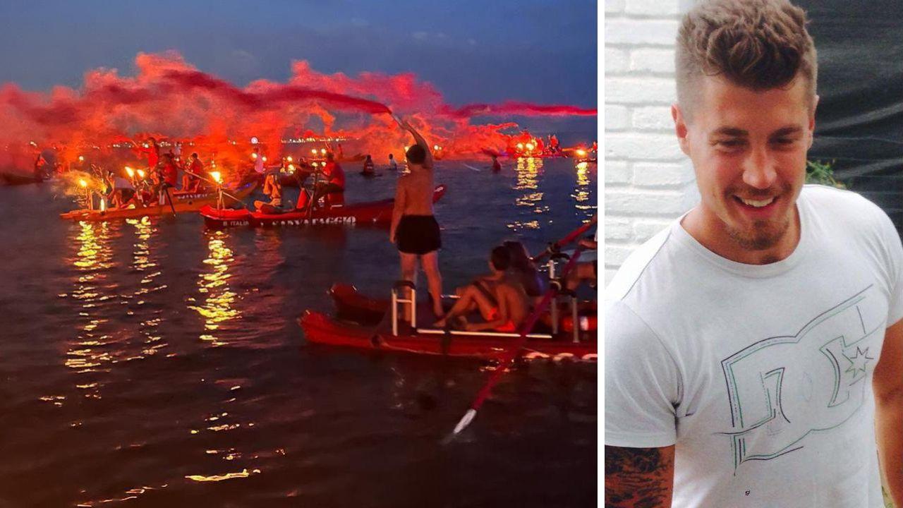 
	Federico Nappi e l'omaggio dei bagnini l'estate scorsa

