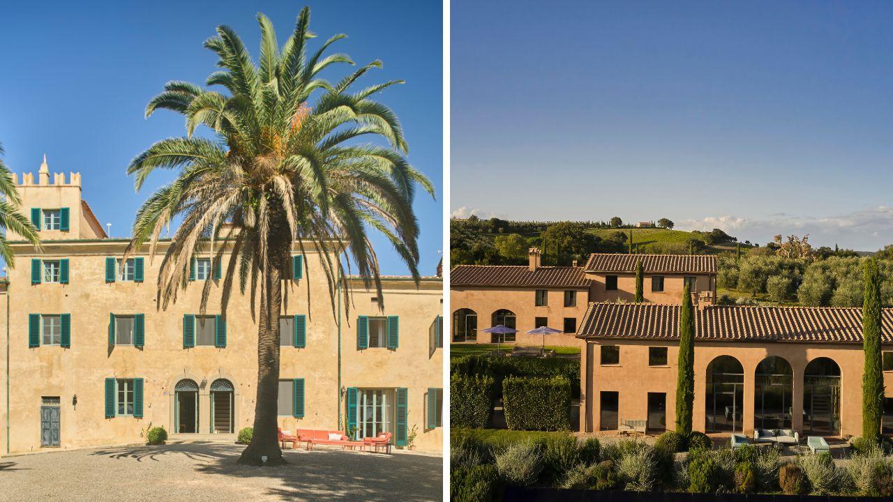 villa Talamo a Fonteblanda e la facciata di La Verbena a Montiano