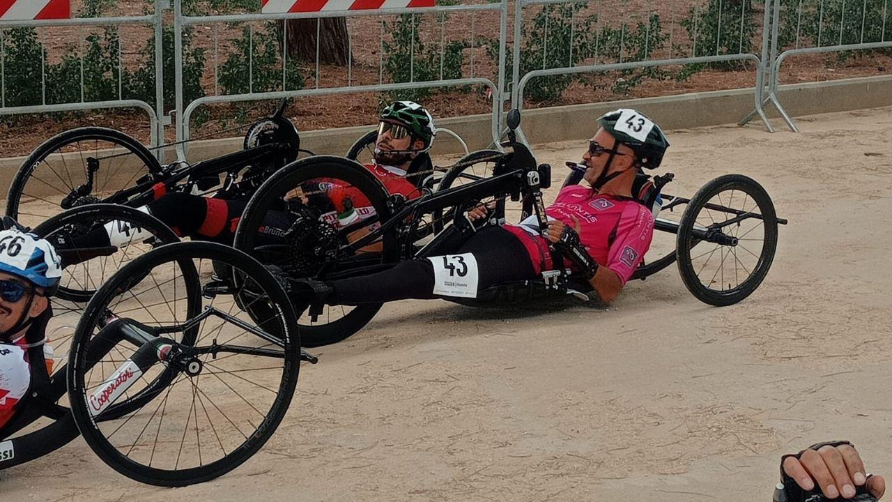 Riccardo Cavallini nell’ultimo Giro d’Italia handbike (foto tratte dal profilo personale di Cavallini)