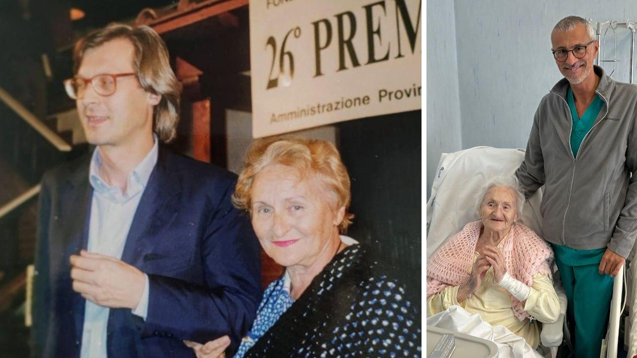 
	Giuseppina Tantignoni con Sgarbi a un premio letterario e con il professor Morelli

