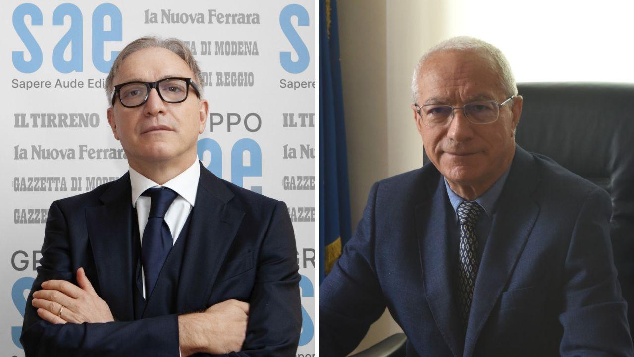 
	Il&nbsp;presidente del Gruppo Sae Alberto&nbsp;Leonardis e il presidente della Fondazione Pescarabruzzo Mattoscio

