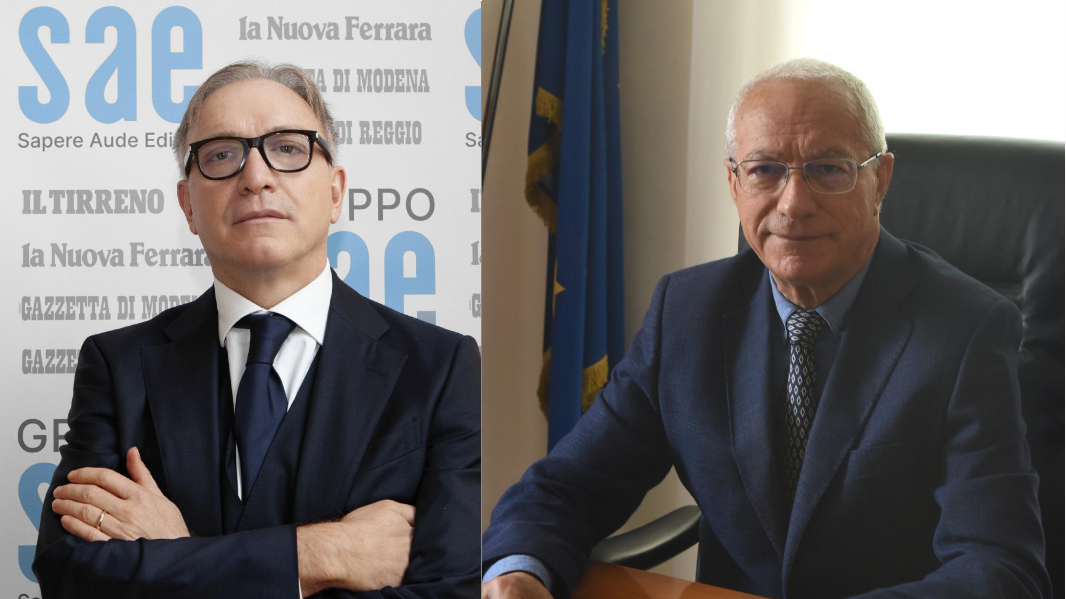 Il presidente del Gruppo Sae Alberto Leonardis e il presidente di Fondazione Pescarabruzzo Nicola Mattoscio