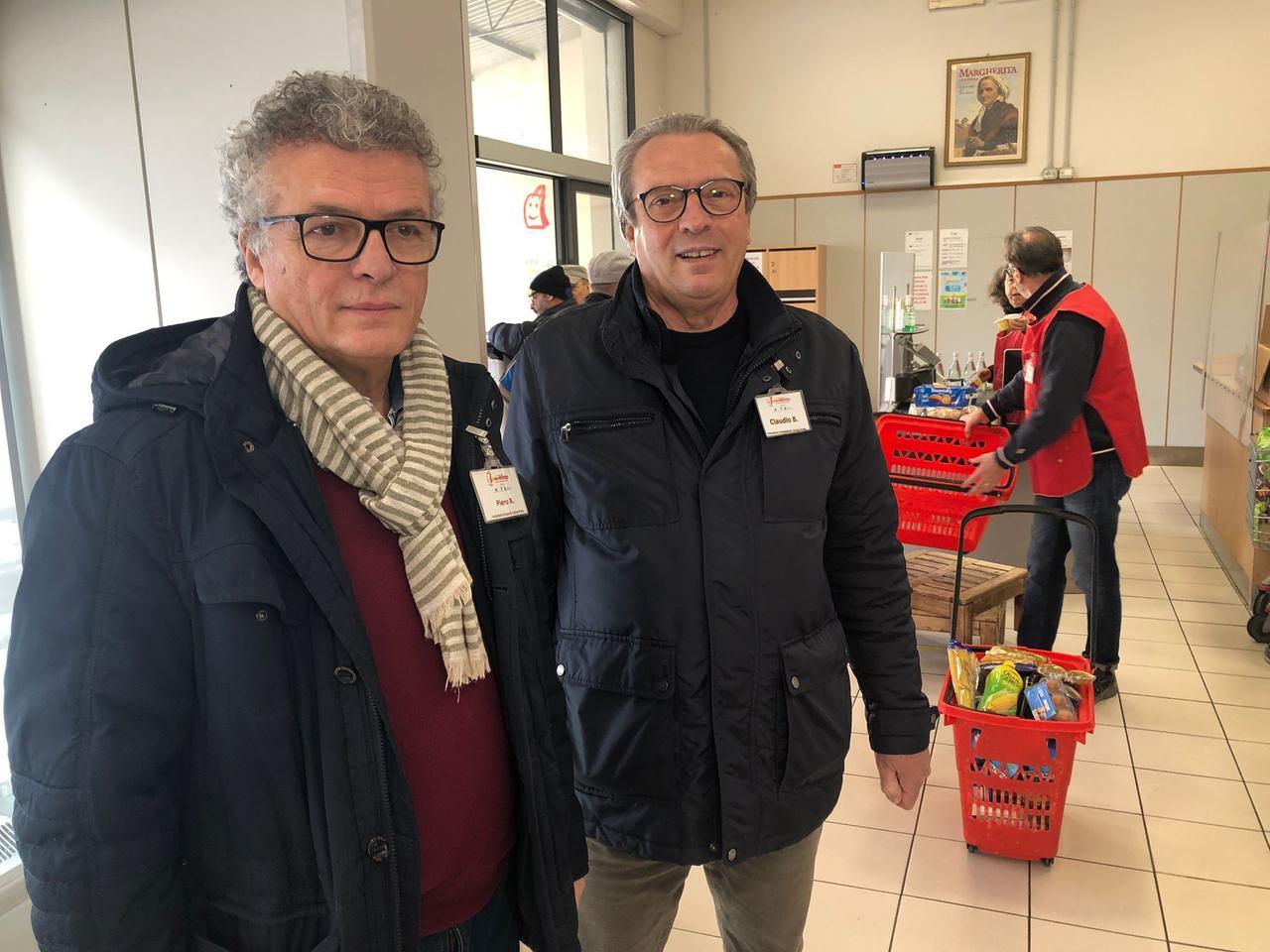 
	Piero Rotondo e Claudio Baldini dell'Emporio della Solidariet&agrave;

