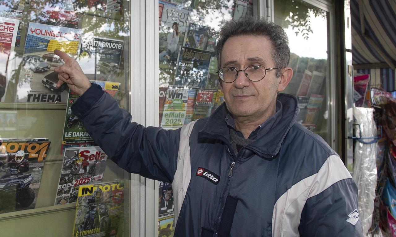 
	L'edicolante Fabio Minucci (Foto Bf)

