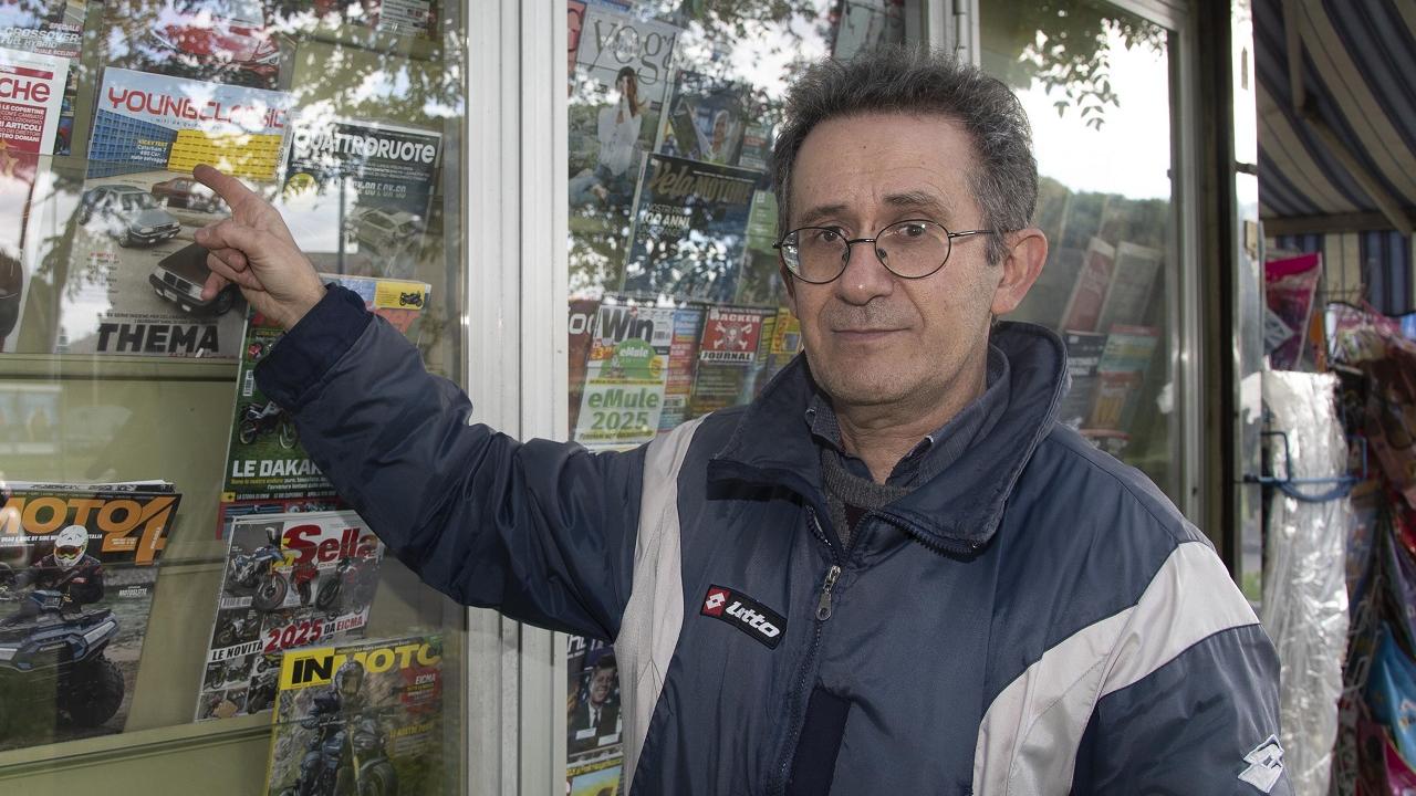 L'edicolante Fabio Minucci (Foto Bf)