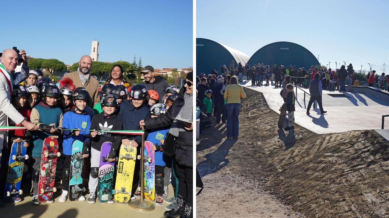 L'inaugurazione del nuovo skate park di Banditella (foto Silvi)