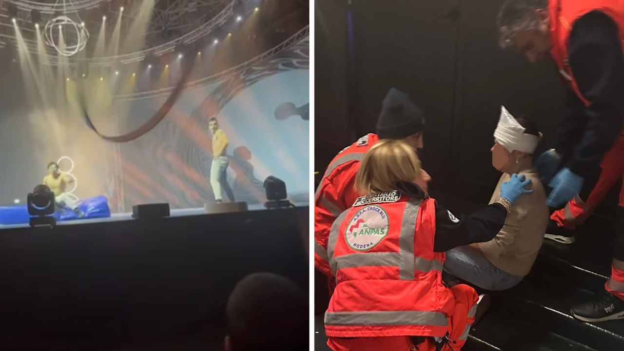 Il cerchio volato tra il pubblico e la donna ferita