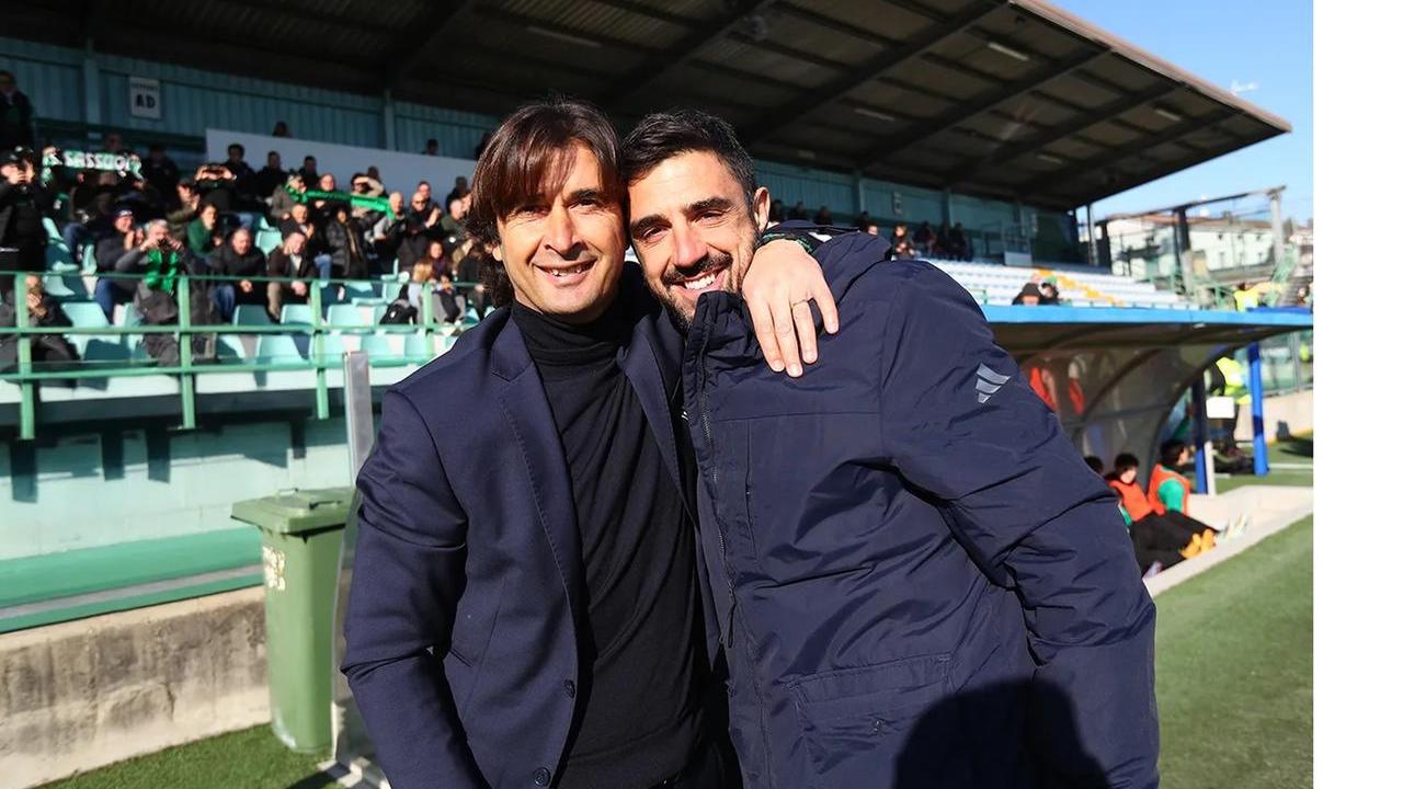 Francesco Magnanelli allo stadio Ricci con Emiliano Bigica