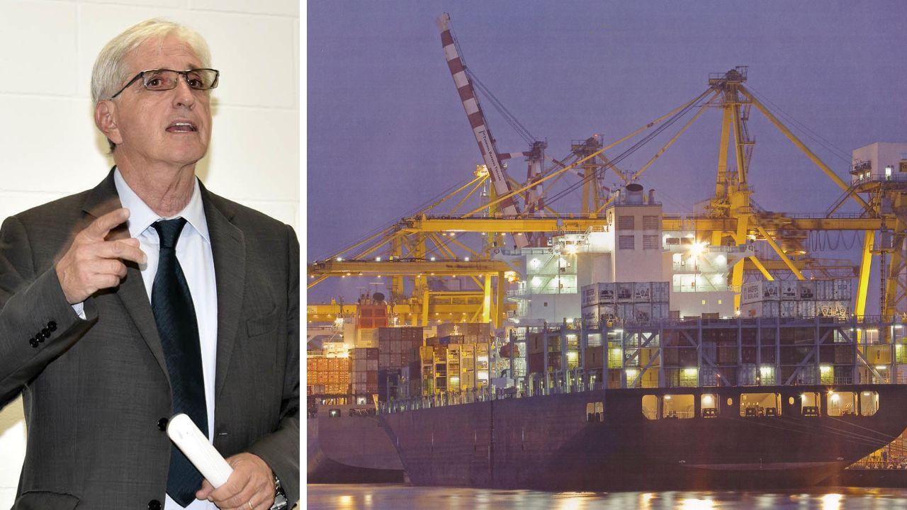 Luciano Guerrieri, presidente dell’Autorità di sistema portuale e due portacontainer in Darsena Toscana