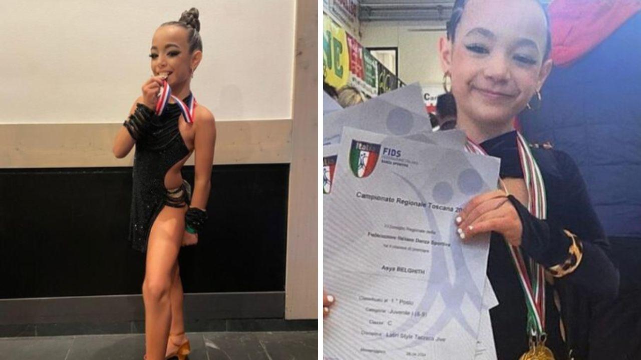 La piccola Asya e la medaglia di campionessa mondiale
