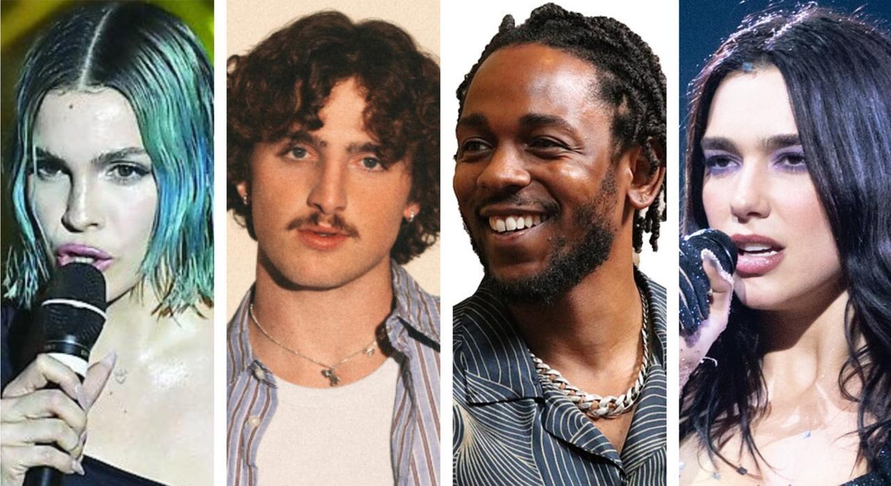 
	Rose Villain, Benson Boone, Kendrick Lamar e Dua Lipa

