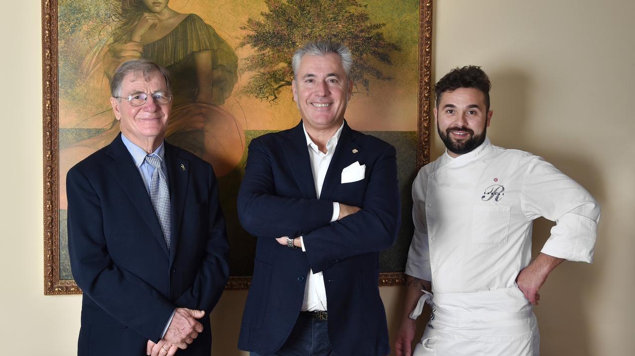 Da sinistra Romano e Roberto Franceschini e lo chef Nicola Gronchi