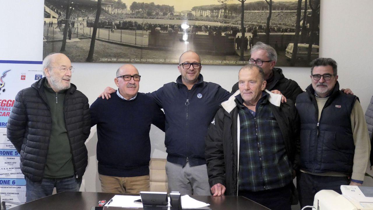 I dirigenti del Cgc alla conferenza di ieri mattina nella sede della società