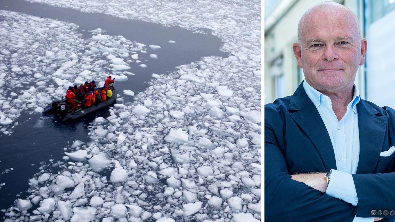 Un momento di una spedizione nell’area del Ghiacciaio Union e Andrea Lacorte
