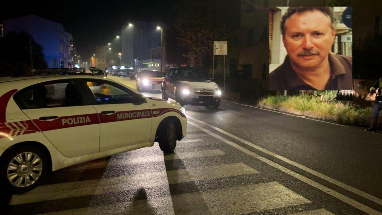 
	Il traffico nel luogo dell'incidente (foto Silvi) e il 76enne

