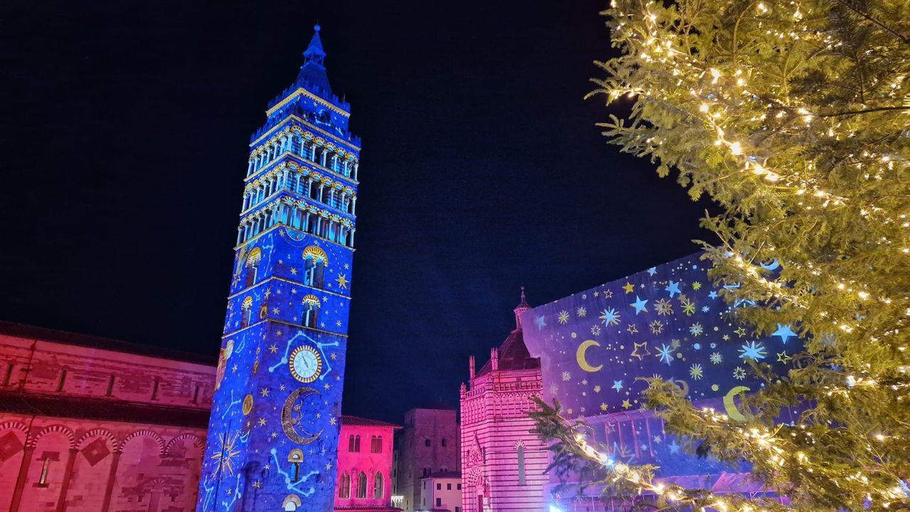 Video mapping in piazza Duomo